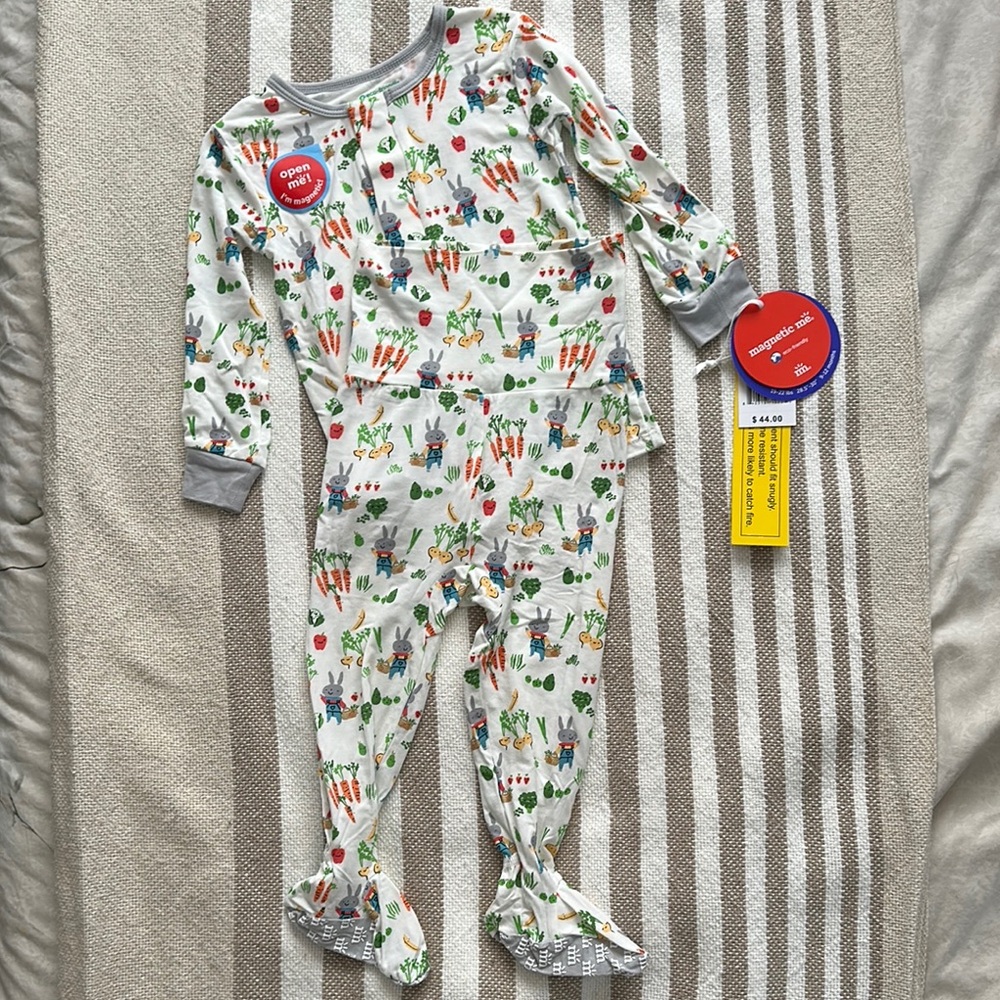 Magnetic Me Bunny Vegetable Print 2 Piece Pajamas